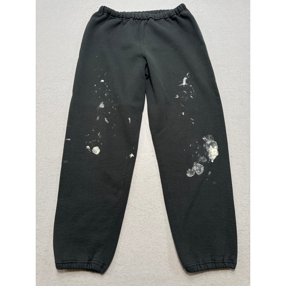 Vintage Russell Athletic Sweatpants Men's Medium Black Fleece Lined Joggers USA